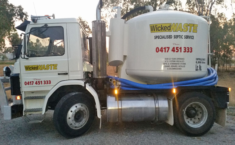 wicked waste septic tank truck